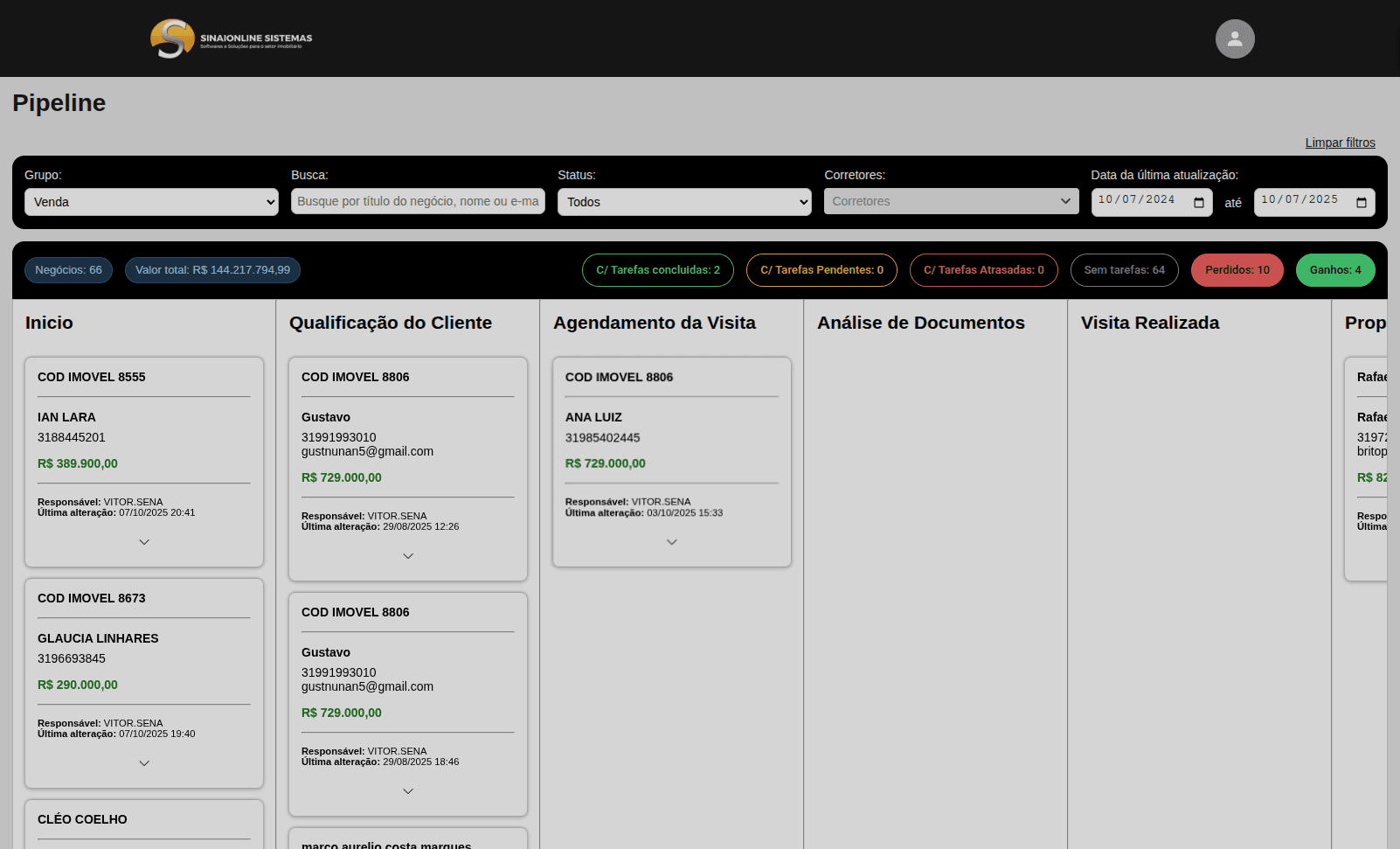 Sistema Imobiliário Web