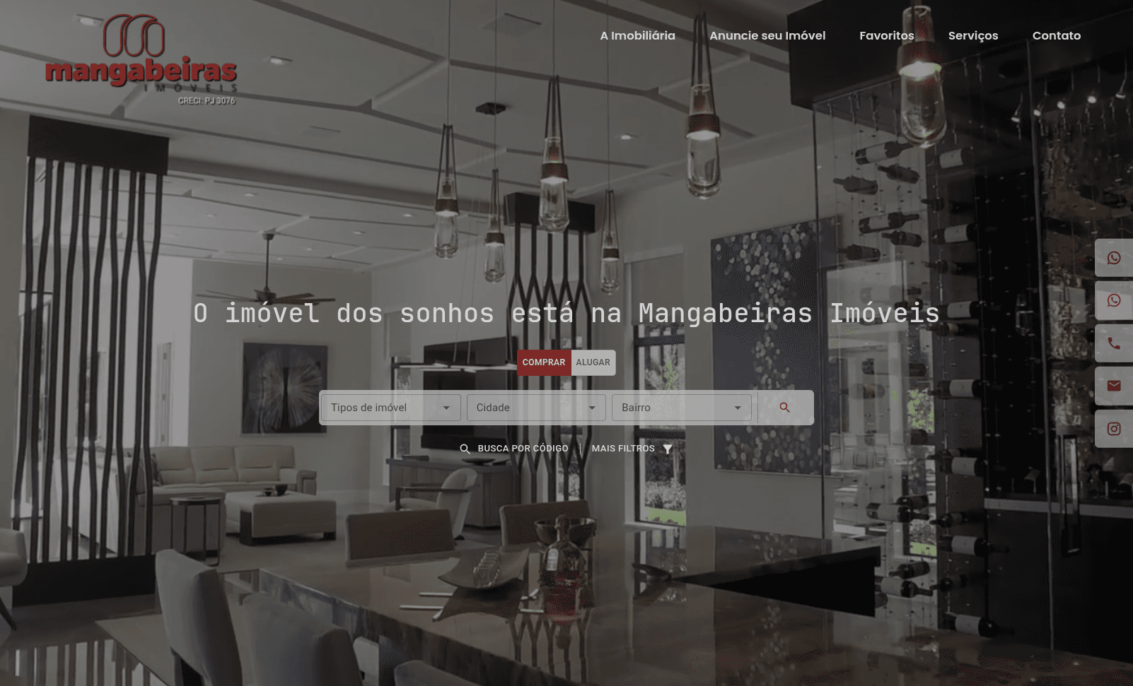 Site da Imobiliária Mangabeiras