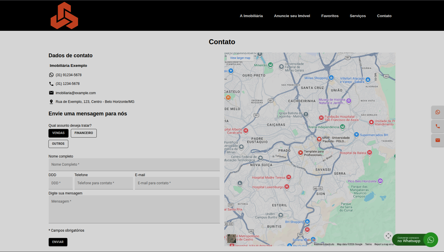 Site de Imobiliária